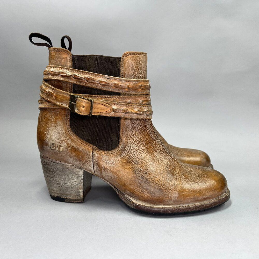 Bed Stu Boots Women's Size 10 Cobbler Series Brown Leather Chelsea Ankle Booties